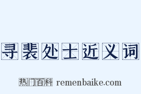 寻裴处士近义词是什么意思的图片